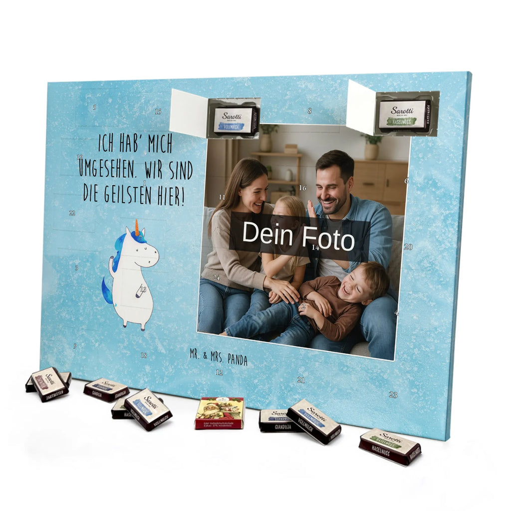 Personalisierter Schoko Foto Adventskalender Einhorn Mann Personalisierter Schoko Foto Adventskalender, Unicorn, Einhorn, Einhörner, Einhorn Deko, Cool, Freundin, Mann, Beste, BFF, Bester Freund, Familie, Hübsch, Party