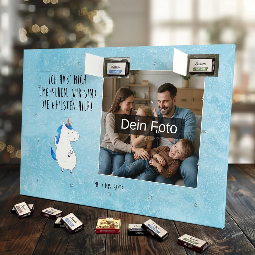 Personalisierter Schoko Foto Adventskalender Einhorn Mann Personalisierter Schoko Foto Adventskalender, Unicorn, Einhorn, Einhörner, Einhorn Deko, Cool, Freundin, Mann, Beste, BFF, Bester Freund, Familie, Hübsch, Party