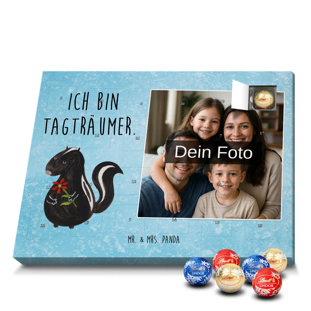 Personalisierter Schoko Foto Adventskalender Stinktier Blume Personalisierter Schoko Foto Adventskalender, Stinktier, Skunk, Träume, Tagträumer, Dreams, Stinker, Wildtier, Raubtier, Verträumt, Stinki