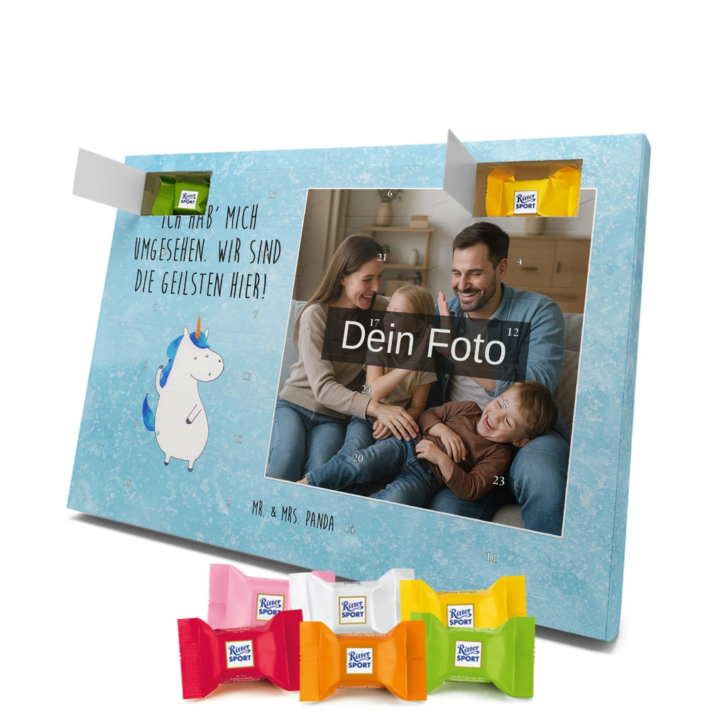 Personalisierter Schoko Foto Adventskalender Einhorn Mann Personalisierter Schoko Foto Adventskalender, Unicorn, Einhorn, Einhörner, Einhorn Deko, Cool, Freundin, Mann, Beste, BFF, Bester Freund, Familie, Hübsch, Party