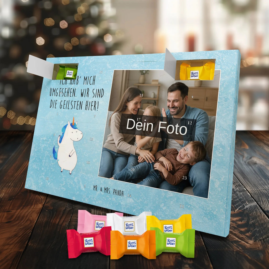 Personalisierter Schoko Foto Adventskalender Einhorn Mann Personalisierter Schoko Foto Adventskalender, Unicorn, Einhorn, Einhörner, Einhorn Deko, Cool, Freundin, Mann, Beste, BFF, Bester Freund, Familie, Hübsch, Party