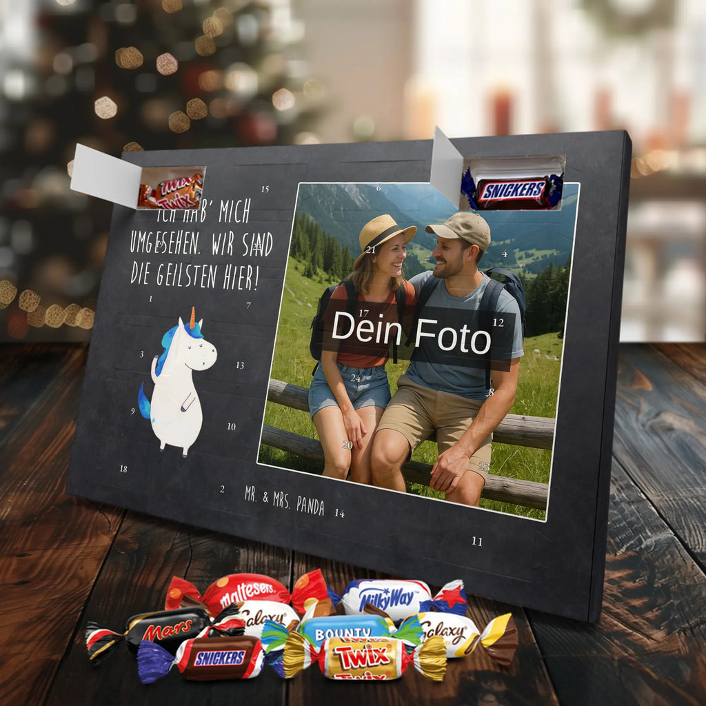 Personalisierter Schoko Foto Adventskalender Einhorn Mann Personalisierter Schoko Foto Adventskalender, Unicorn, Einhorn, Einhörner, Einhorn Deko, Cool, Freundin, Mann, Beste, BFF, Bester Freund, Familie, Hübsch, Party