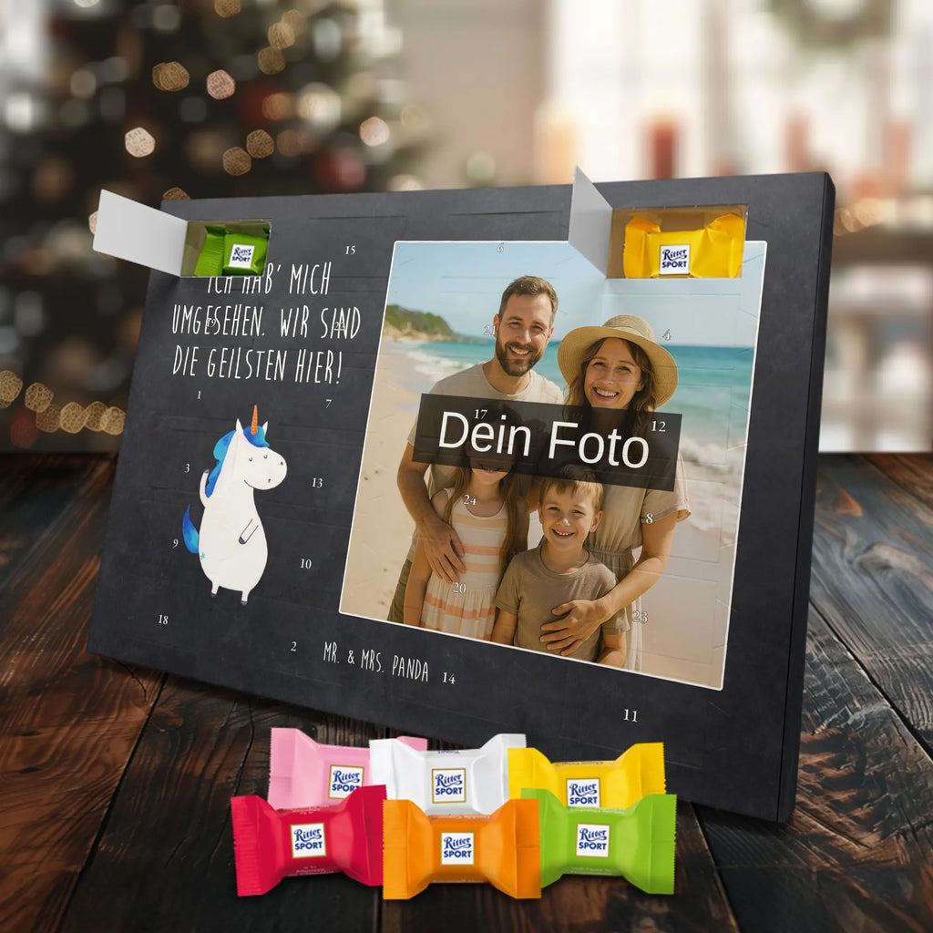 Personalisierter Schoko Foto Adventskalender Einhorn Mann Personalisierter Schoko Foto Adventskalender, Unicorn, Einhorn, Einhörner, Einhorn Deko, Cool, Freundin, Mann, Beste, BFF, Bester Freund, Familie, Hübsch, Party