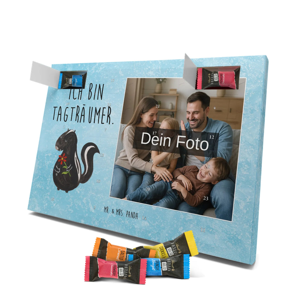 Personalisierter Schoko Foto Adventskalender Stinktier Blume Personalisierter Schoko Foto Adventskalender, Stinktier, Skunk, Träume, Tagträumer, Dreams, Stinker, Wildtier, Raubtier, Verträumt, Stinki