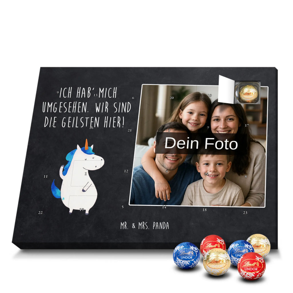 Personalisierter Schoko Foto Adventskalender Einhorn Mann Personalisierter Schoko Foto Adventskalender, Unicorn, Einhorn, Einhörner, Einhorn Deko, Cool, Freundin, Mann, Beste, BFF, Bester Freund, Familie, Hübsch, Party