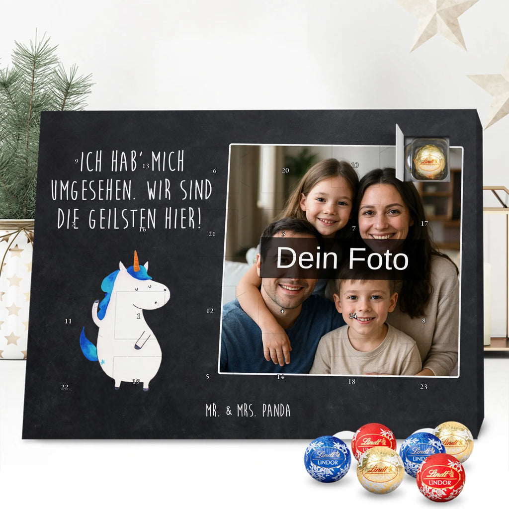 Personalisierter Schoko Foto Adventskalender Einhorn Mann Personalisierter Schoko Foto Adventskalender, Unicorn, Einhorn, Einhörner, Einhorn Deko, Cool, Freundin, Mann, Beste, BFF, Bester Freund, Familie, Hübsch, Party
