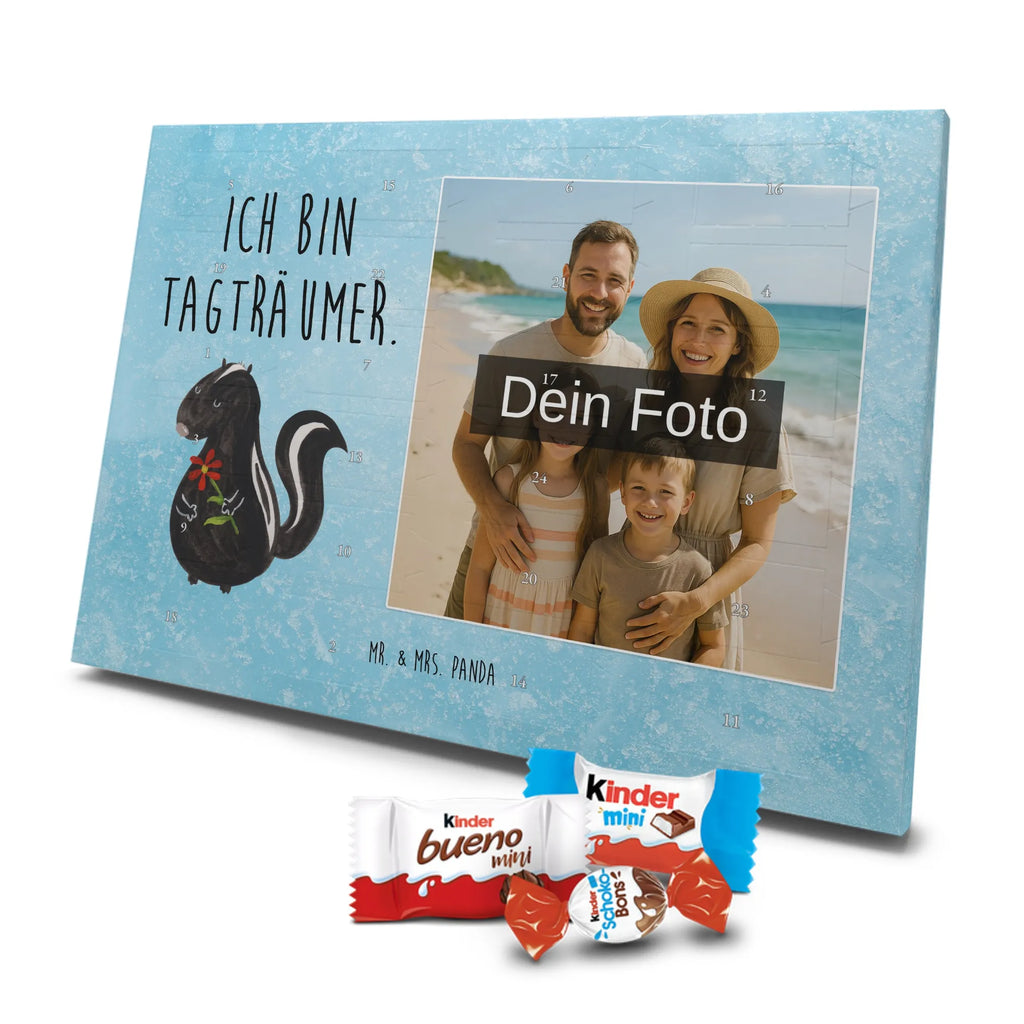 Personalisierter Schoko Foto Adventskalender Stinktier Blume Personalisierter Schoko Foto Adventskalender, Stinktier, Skunk, Träume, Tagträumer, Dreams, Stinker, Wildtier, Raubtier, Verträumt, Stinki