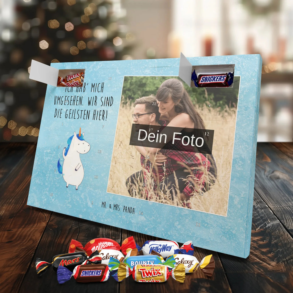 Personalisierter Schoko Foto Adventskalender Einhorn Mann Personalisierter Schoko Foto Adventskalender, Unicorn, Einhorn, Einhörner, Einhorn Deko, Cool, Freundin, Mann, Beste, BFF, Bester Freund, Familie, Hübsch, Party