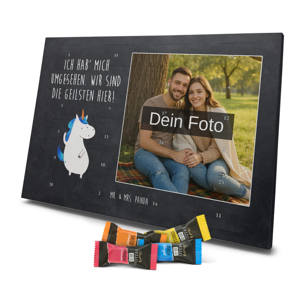 Personalisierter Schoko Foto Adventskalender Einhorn Mann Personalisierter Schoko Foto Adventskalender, Unicorn, Einhorn, Einhörner, Einhorn Deko, Cool, Freundin, Mann, Beste, BFF, Bester Freund, Familie, Hübsch, Party