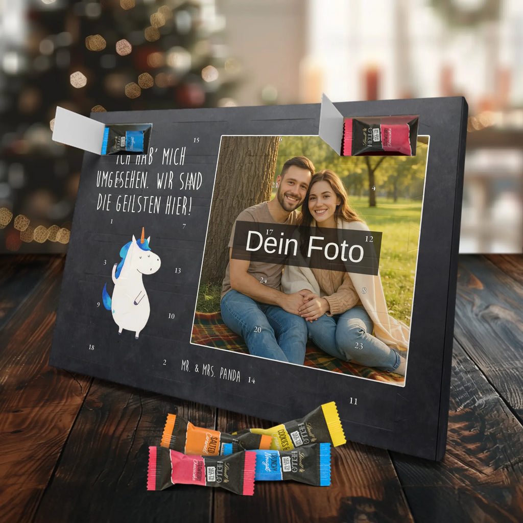 Personalisierter Schoko Foto Adventskalender Einhorn Mann Personalisierter Schoko Foto Adventskalender, Unicorn, Einhorn, Einhörner, Einhorn Deko, Cool, Freundin, Mann, Beste, BFF, Bester Freund, Familie, Hübsch, Party