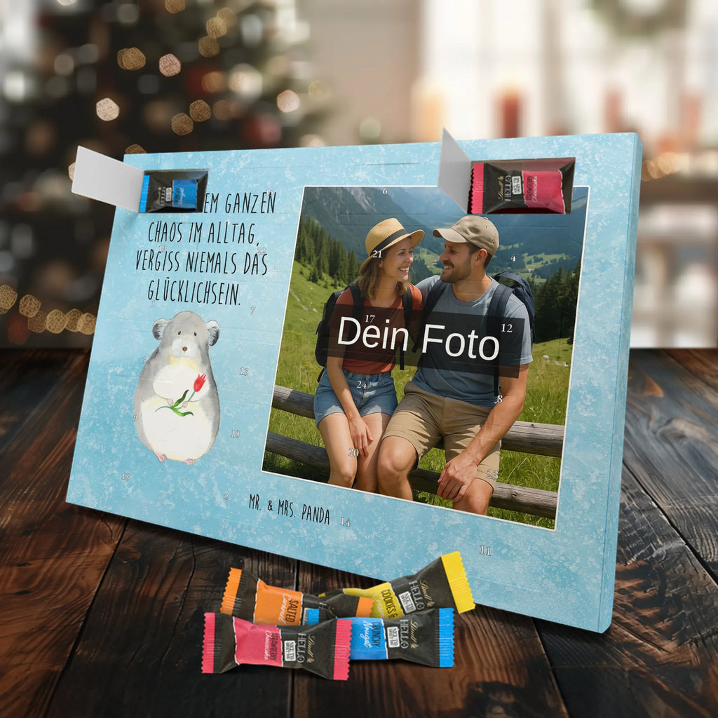  chinchilla flower Personalisierter Schoko Foto Adventskalender, Gute Laune, Lustige Sprüche, Tiere, Tiermotive, Depressionen, Büro, Chaos, Glücklichsein, Büroalltag, Chinchilla, traurig sein, Chinchillas, Kummer, Liebeskummer