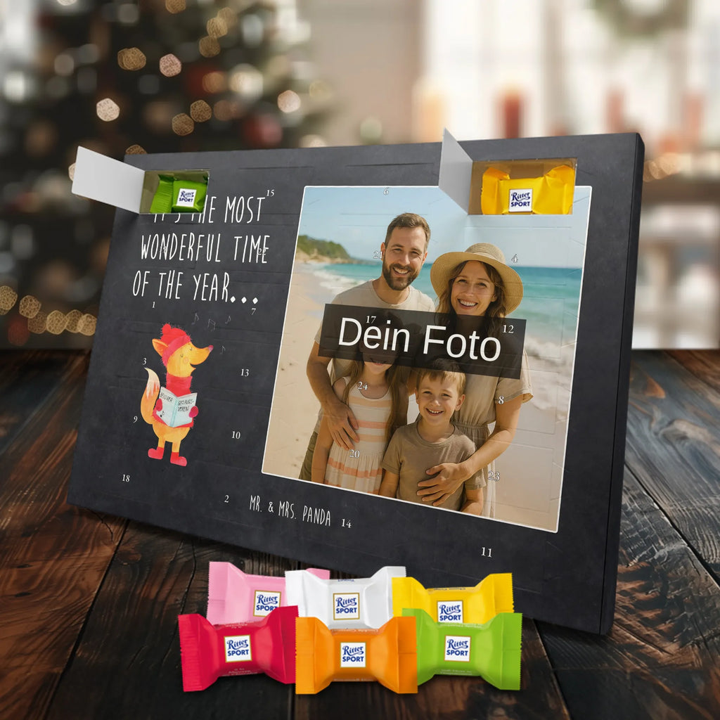 Personalisierter Schoko Foto Adventskalender Fuchs Sänger Personalisierter Schoko Foto Adventskalender, Winter, Wintermotiv, Advent, Nikolaus, Weihnachten, Weihnachtsdeko, Heiligabend, Geschenk Sänger, Sänger, Weihnachtslieder, Fuchs, Füchse, Singen