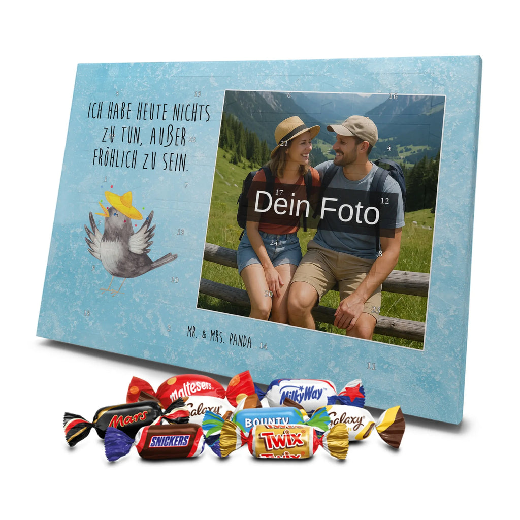Personalisierter Schoko Foto Adventskalender Rabe Sombrero Personalisierter Schoko Foto Adventskalender, Lustige Sprüche, Tiere, Gute Laune, Tiermotive, Fröhlich sein, glücklich sein, Elster, Motivation, Glück Spruch, Spruch Positiv, Vogel, Froh, Vögel, Rabe
