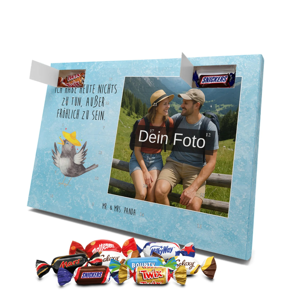 Personalisierter Schoko Foto Adventskalender Rabe Sombrero Personalisierter Schoko Foto Adventskalender, Lustige Sprüche, Tiere, Gute Laune, Tiermotive, Fröhlich sein, glücklich sein, Elster, Motivation, Glück Spruch, Spruch Positiv, Vogel, Froh, Vögel, Rabe