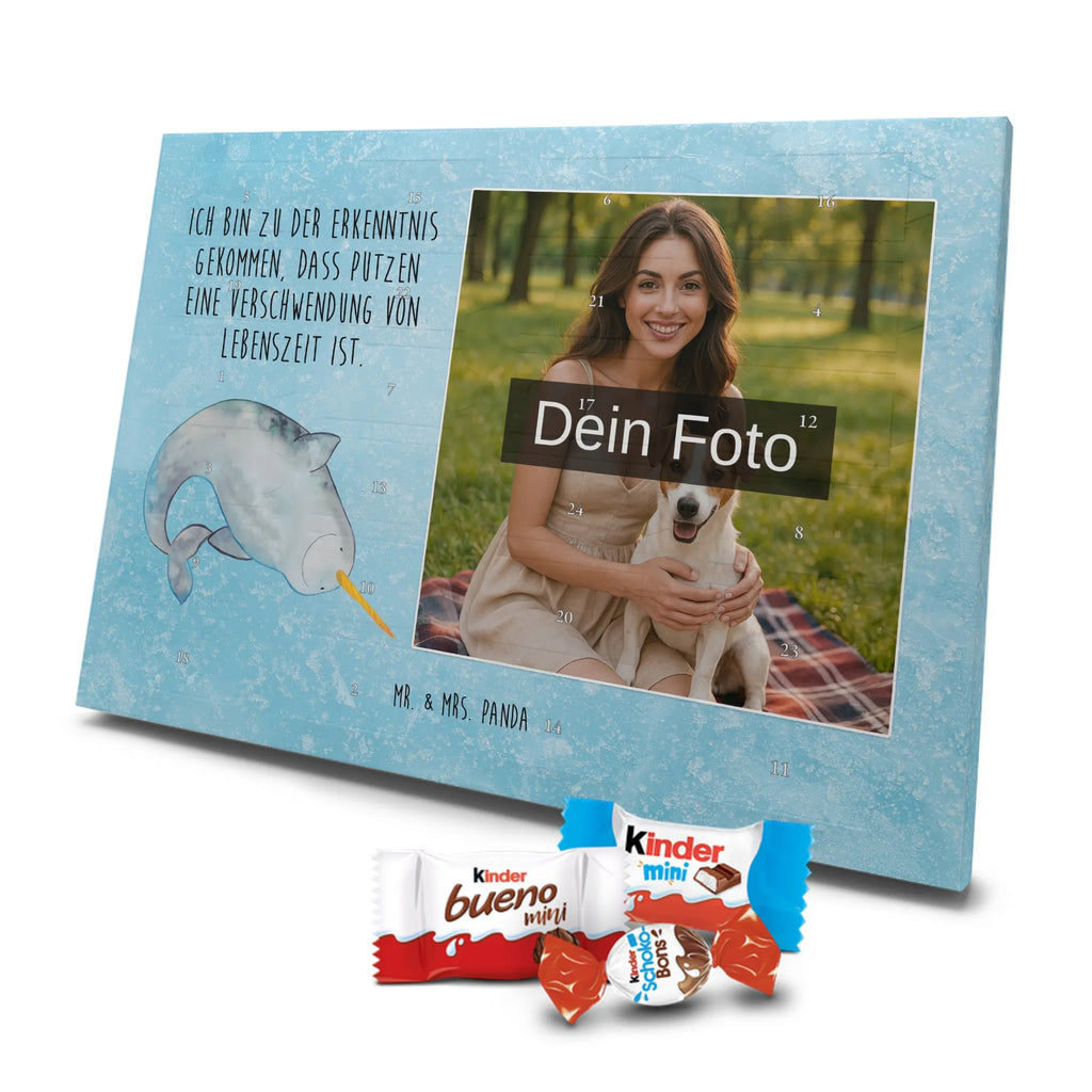  Narwal Personalisierter Schoko Foto Adventskalender, Meerestiere, Urlaub, Meer, Narwal, Aufräumen, Putzen, Junggesellin, Wal, Kinderzimmer, Hausfrau