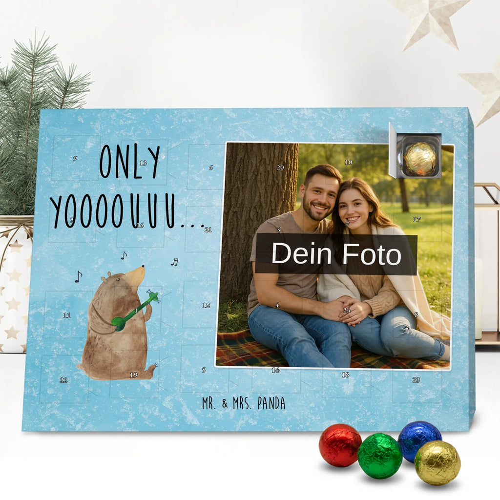 Personalisierter Schoko Foto Adventskalender Bär Gitarre Personalisierter Schoko Foto Adventskalender, Teddybär, Teddy, Bär