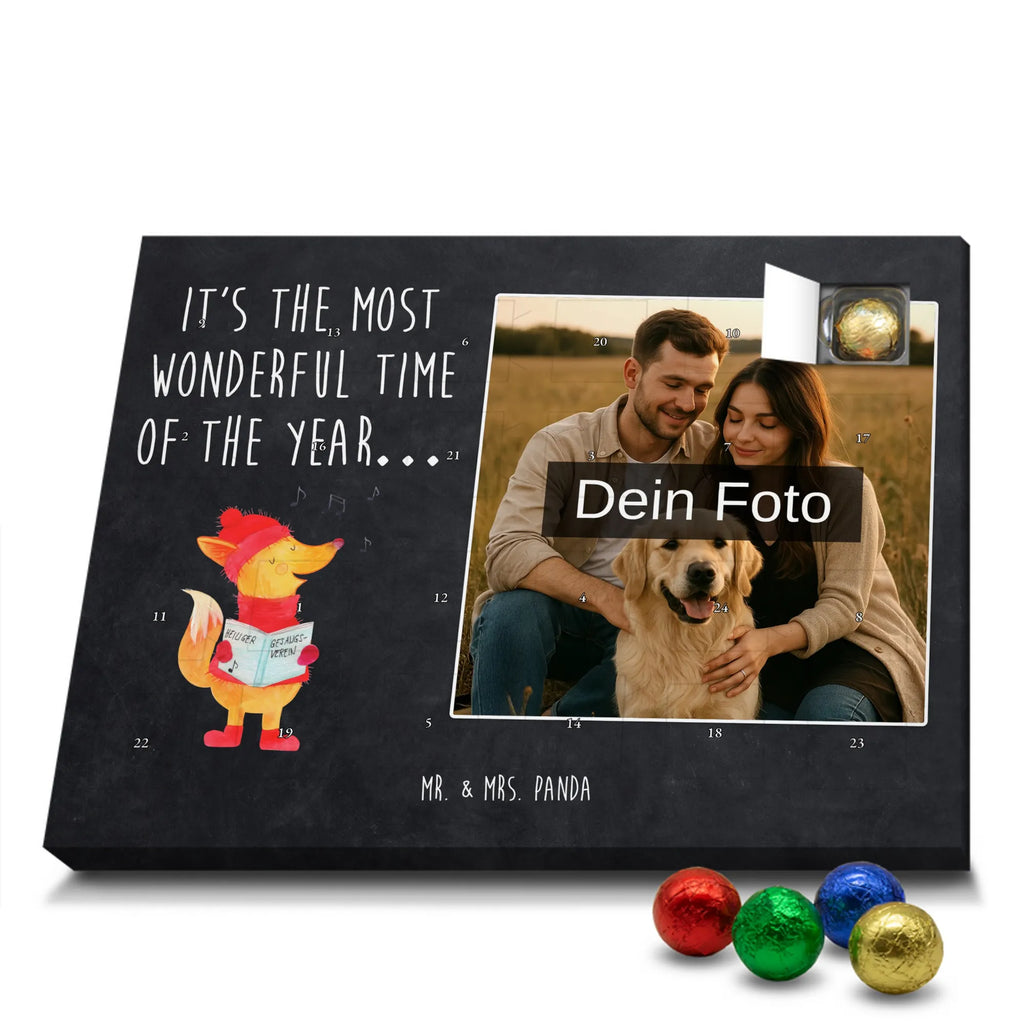 Personalisierter Schoko Foto Adventskalender Fuchs Sänger Personalisierter Schoko Foto Adventskalender, Winter, Wintermotiv, Advent, Nikolaus, Weihnachten, Weihnachtsdeko, Heiligabend, Geschenk Sänger, Sänger, Weihnachtslieder, Fuchs, Füchse, Singen