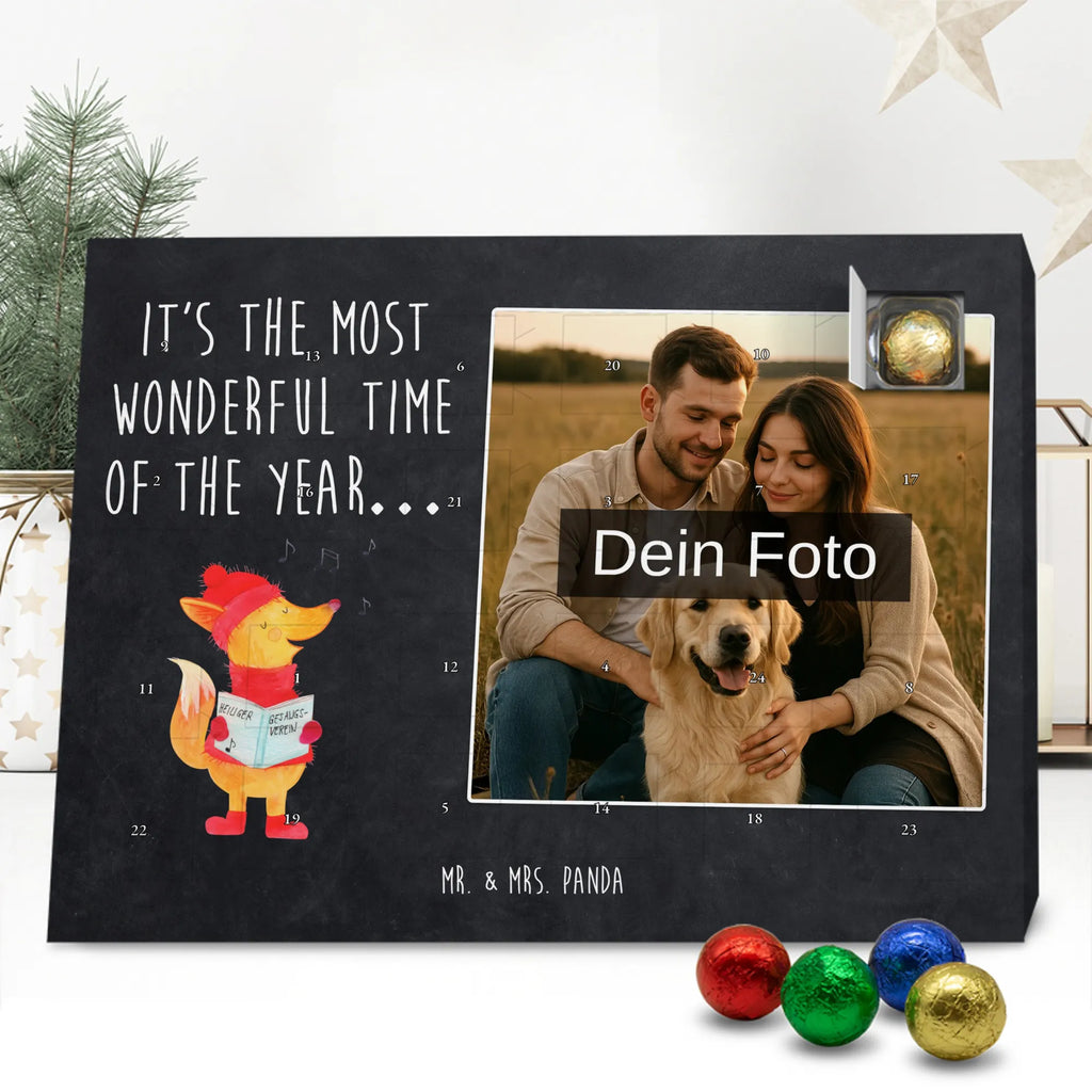 Personalisierter Schoko Foto Adventskalender Fuchs Sänger Personalisierter Schoko Foto Adventskalender, Winter, Wintermotiv, Advent, Nikolaus, Weihnachten, Weihnachtsdeko, Heiligabend, Geschenk Sänger, Sänger, Weihnachtslieder, Fuchs, Füchse, Singen