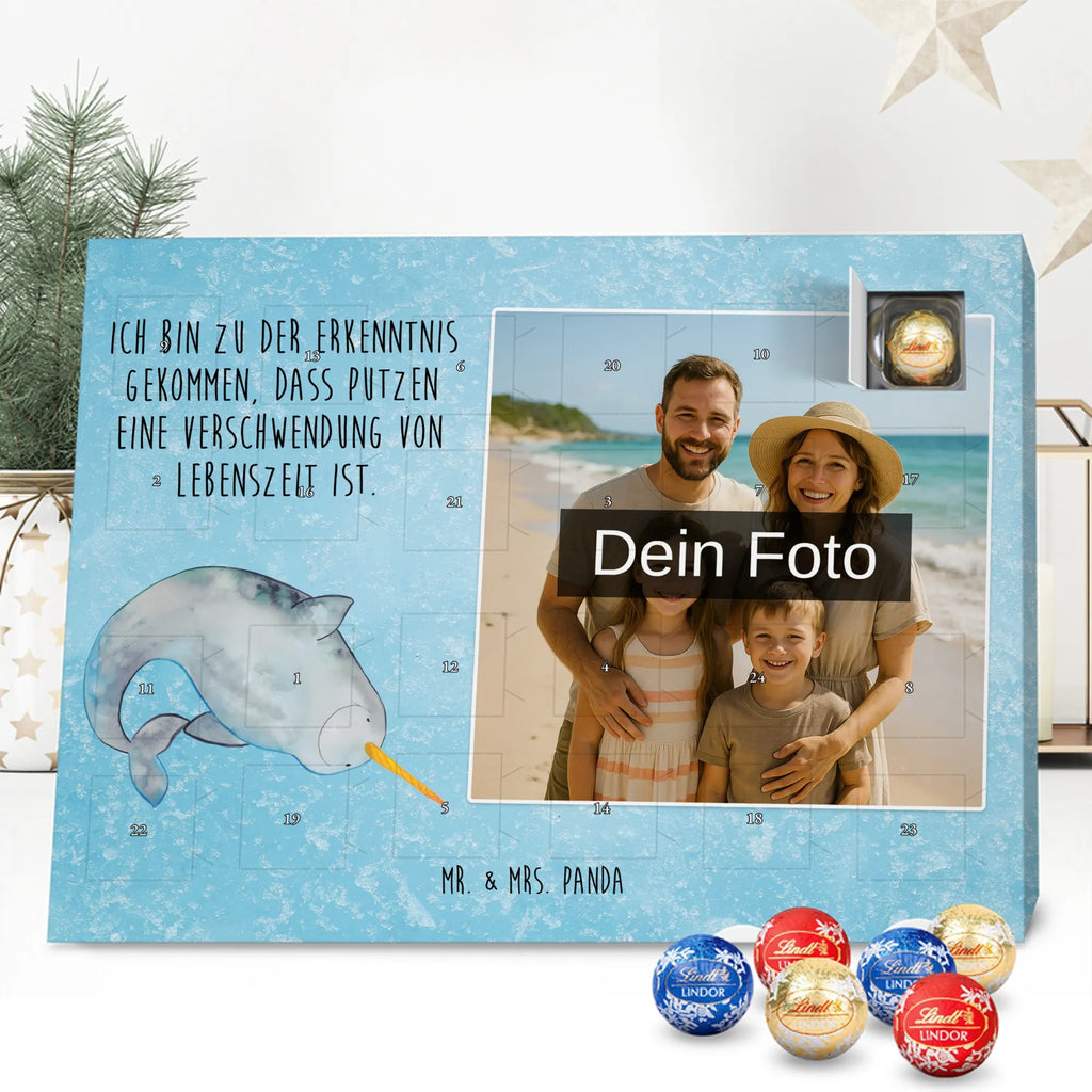  Narwal Personalisierter Schoko Foto Adventskalender, Meerestiere, Urlaub, Meer, Narwal, Aufräumen, Putzen, Junggesellin, Wal, Kinderzimmer, Hausfrau