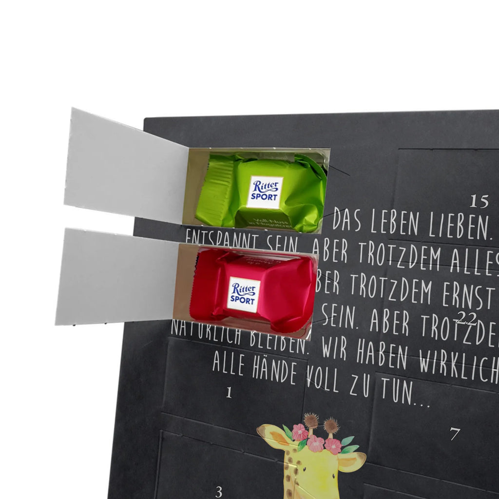 Personalisierter Schoko Foto Adventskalender Giraffe Blumenkranz Personalisierter Schoko Foto Adventskalender, Afrika, Wildtiere, Giraffe, Blumenkranz, Abenteurer, Selbstliebe, Freundin