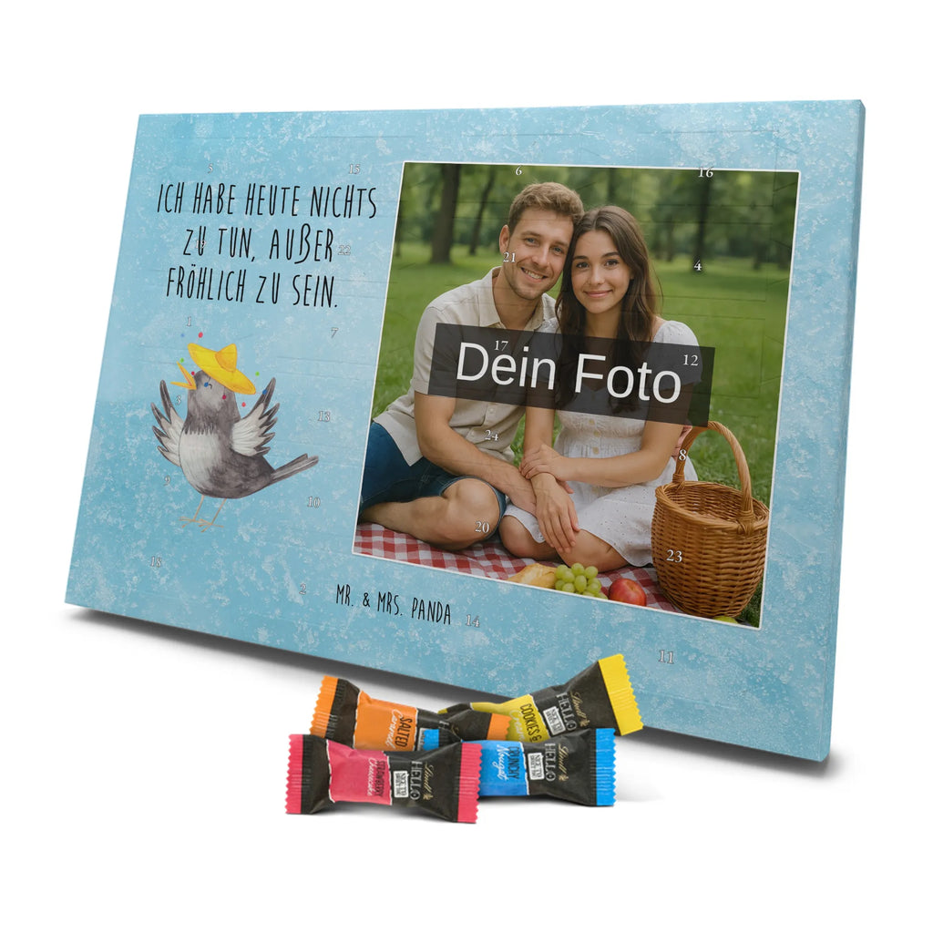 Personalisierter Schoko Foto Adventskalender Rabe Sombrero Personalisierter Schoko Foto Adventskalender, Lustige Sprüche, Tiere, Gute Laune, Tiermotive, Fröhlich sein, glücklich sein, Elster, Motivation, Glück Spruch, Spruch Positiv, Vogel, Froh, Vögel, Rabe