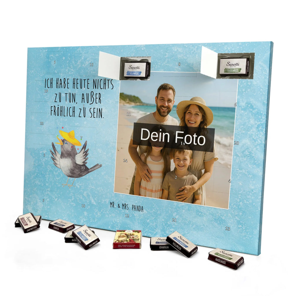 Personalisierter Schoko Foto Adventskalender Rabe Sombrero Personalisierter Schoko Foto Adventskalender, Lustige Sprüche, Tiere, Gute Laune, Tiermotive, Fröhlich sein, glücklich sein, Elster, Motivation, Glück Spruch, Spruch Positiv, Vogel, Froh, Vögel, Rabe