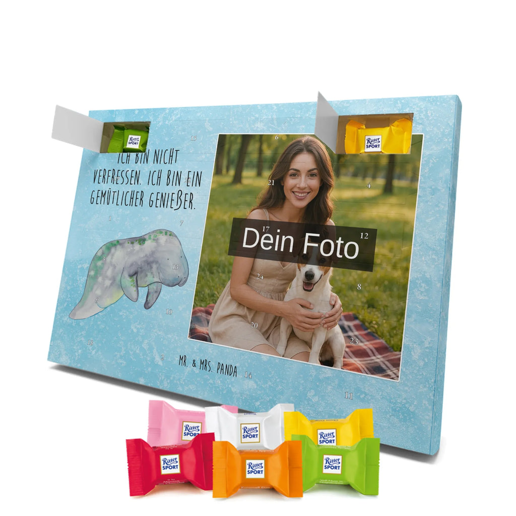 Personalisierter Schoko Foto Adventskalender Seekuh Chillen Personalisierter Schoko Foto Adventskalender, Meerestiere, Urlaub, Meer, Seekühe, Seekuh, Abnehmen, Diät, Zucker, Süßigkeiten, Diätwahn, Essen