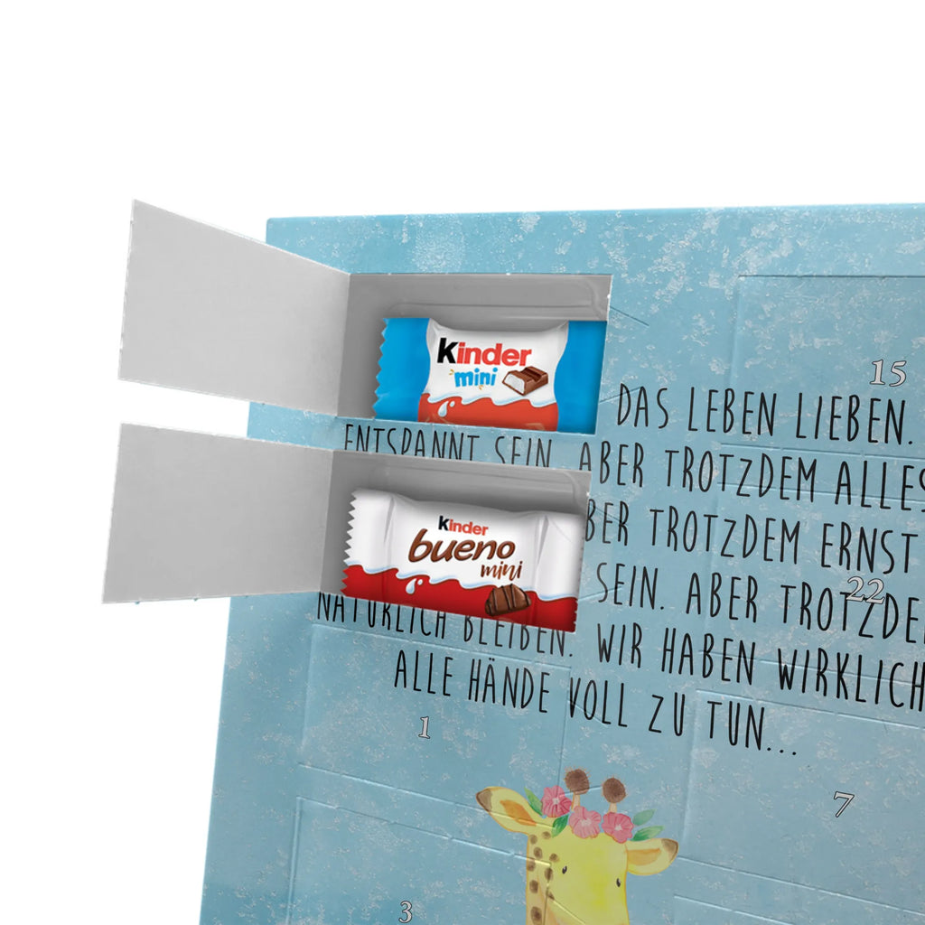 Personalisierter Schoko Foto Adventskalender Giraffe Blumenkranz Personalisierter Schoko Foto Adventskalender, Afrika, Wildtiere, Giraffe, Blumenkranz, Abenteurer, Selbstliebe, Freundin