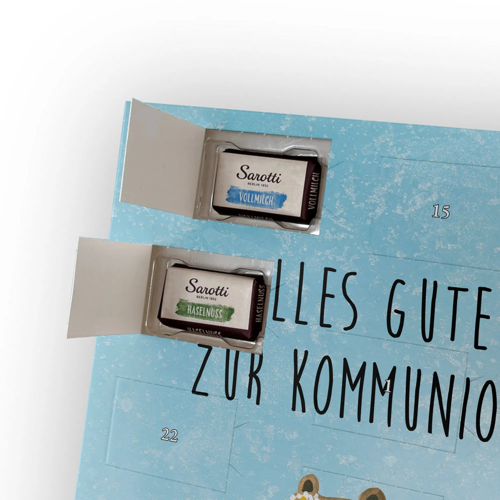  bear communion Personalisierter Schoko Foto Adventskalender, Teddybär, Teddy, Bär, Kommunion, Katholisch, Gottes Segen, Taufkerze