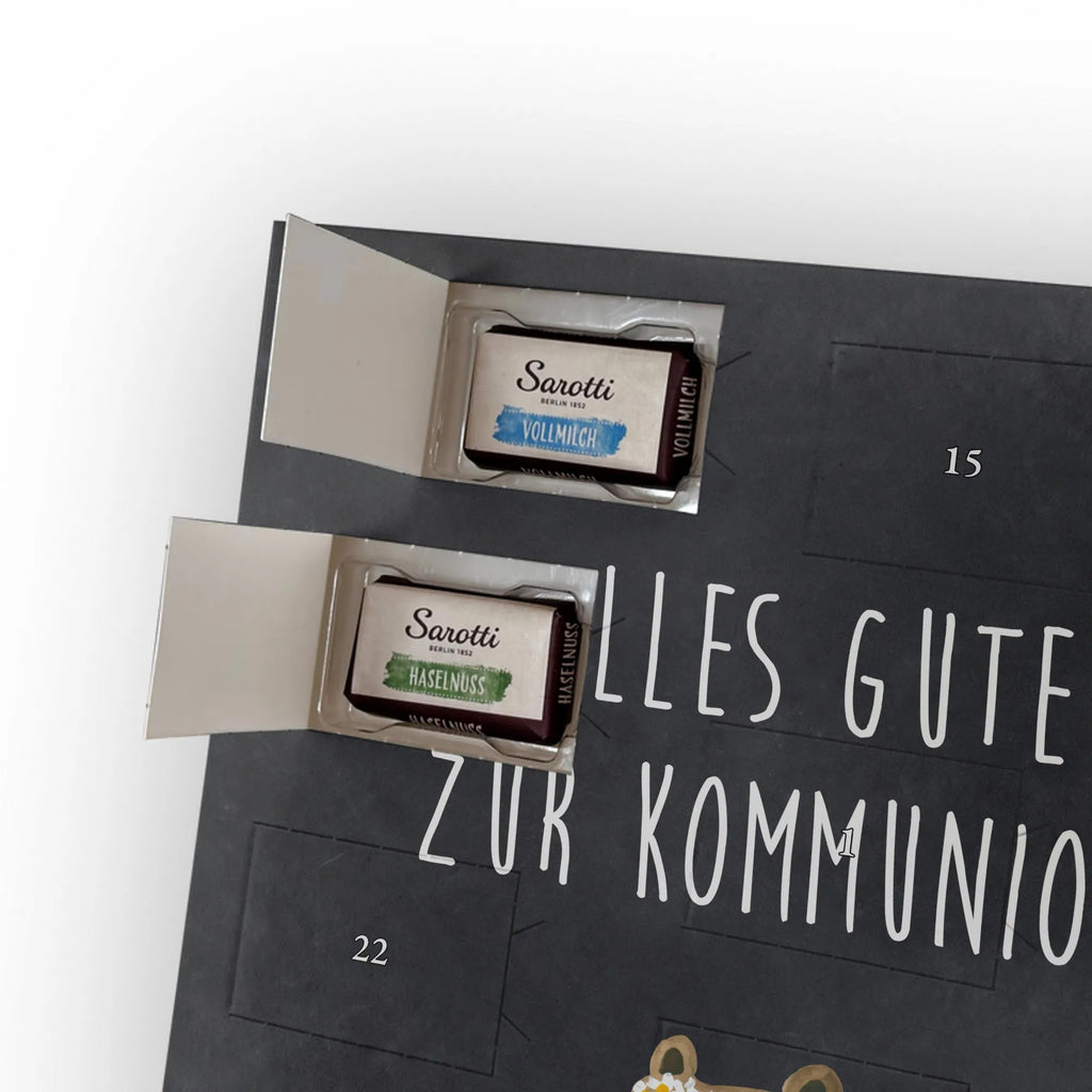  bear communion Personalisierter Schoko Foto Adventskalender, Teddybär, Teddy, Bär, Kommunion, Katholisch, Gottes Segen, Taufkerze