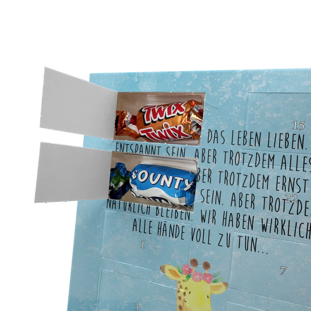 Personalisierter Schoko Foto Adventskalender Giraffe Blumenkranz Personalisierter Schoko Foto Adventskalender, Afrika, Wildtiere, Giraffe, Blumenkranz, Abenteurer, Selbstliebe, Freundin