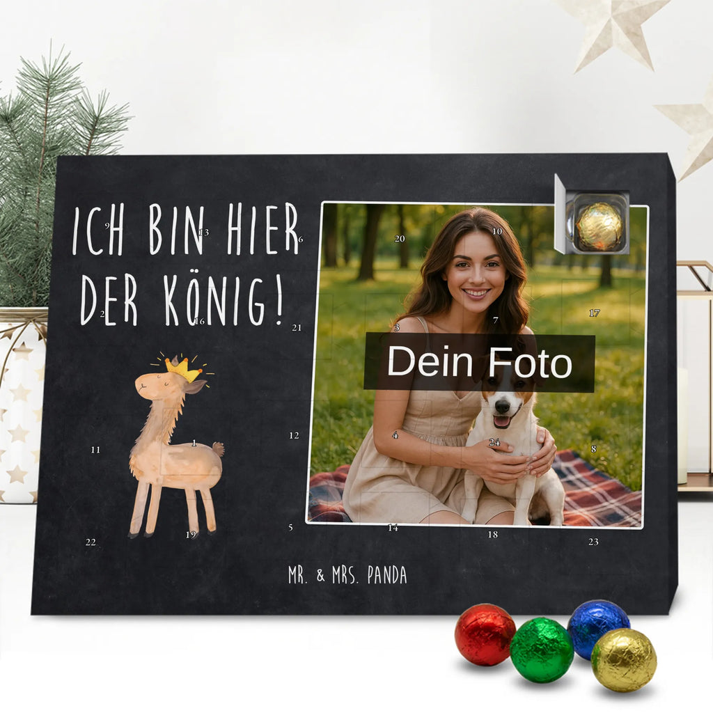  lama Król Personalisierter Schoko Foto Adventskalender, Alpaka, Lama, Mama, Freundin, Abi, Abitur, Kollegin, Büro Kollege, Papa, Lamas, König, Königin, Vorgesetzter, Chef