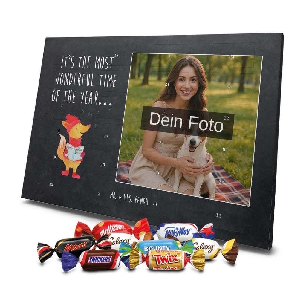 Personalisierter Schoko Foto Adventskalender Fuchs Sänger Personalisierter Schoko Foto Adventskalender, Winter, Wintermotiv, Advent, Nikolaus, Weihnachten, Weihnachtsdeko, Heiligabend, Geschenk Sänger, Sänger, Weihnachtslieder, Fuchs, Füchse, Singen