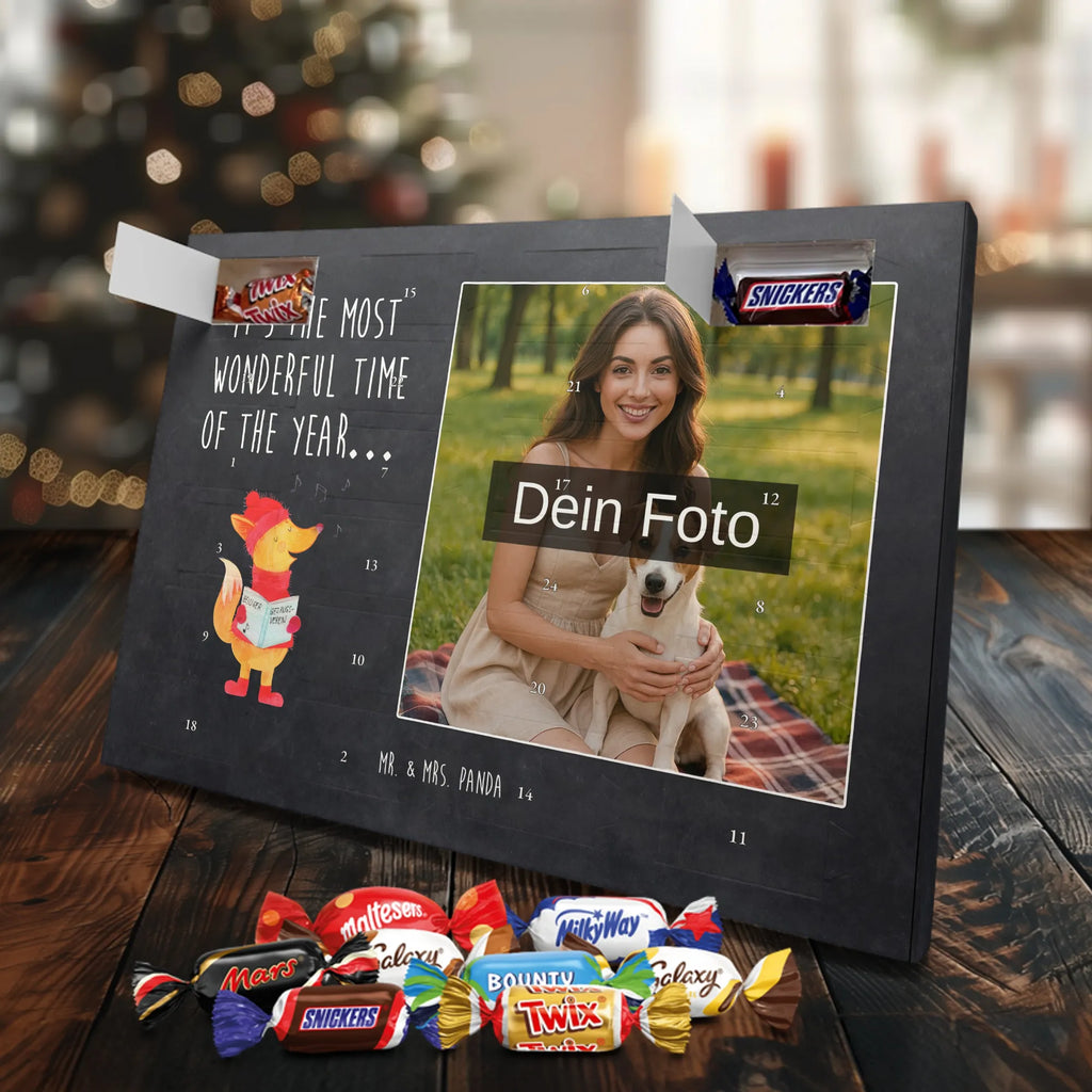 Personalisierter Schoko Foto Adventskalender Fuchs Sänger Personalisierter Schoko Foto Adventskalender, Winter, Wintermotiv, Advent, Nikolaus, Weihnachten, Weihnachtsdeko, Heiligabend, Geschenk Sänger, Sänger, Weihnachtslieder, Fuchs, Füchse, Singen