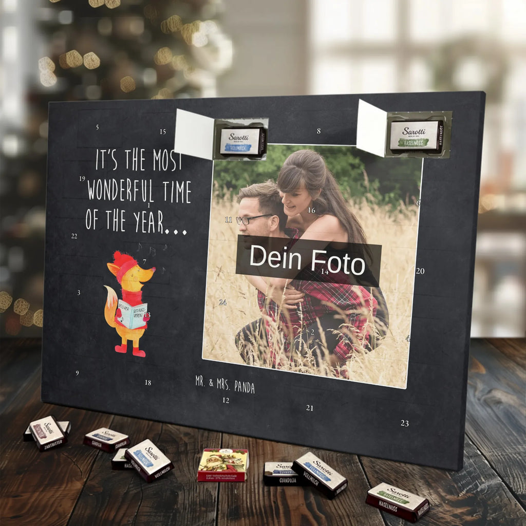 Personalisierter Schoko Foto Adventskalender Fuchs Sänger Personalisierter Schoko Foto Adventskalender, Winter, Wintermotiv, Advent, Nikolaus, Weihnachten, Weihnachtsdeko, Heiligabend, Geschenk Sänger, Sänger, Weihnachtslieder, Fuchs, Füchse, Singen