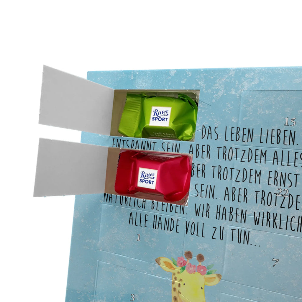 Personalisierter Schoko Foto Adventskalender Giraffe Blumenkranz Personalisierter Schoko Foto Adventskalender, Afrika, Wildtiere, Giraffe, Blumenkranz, Abenteurer, Selbstliebe, Freundin