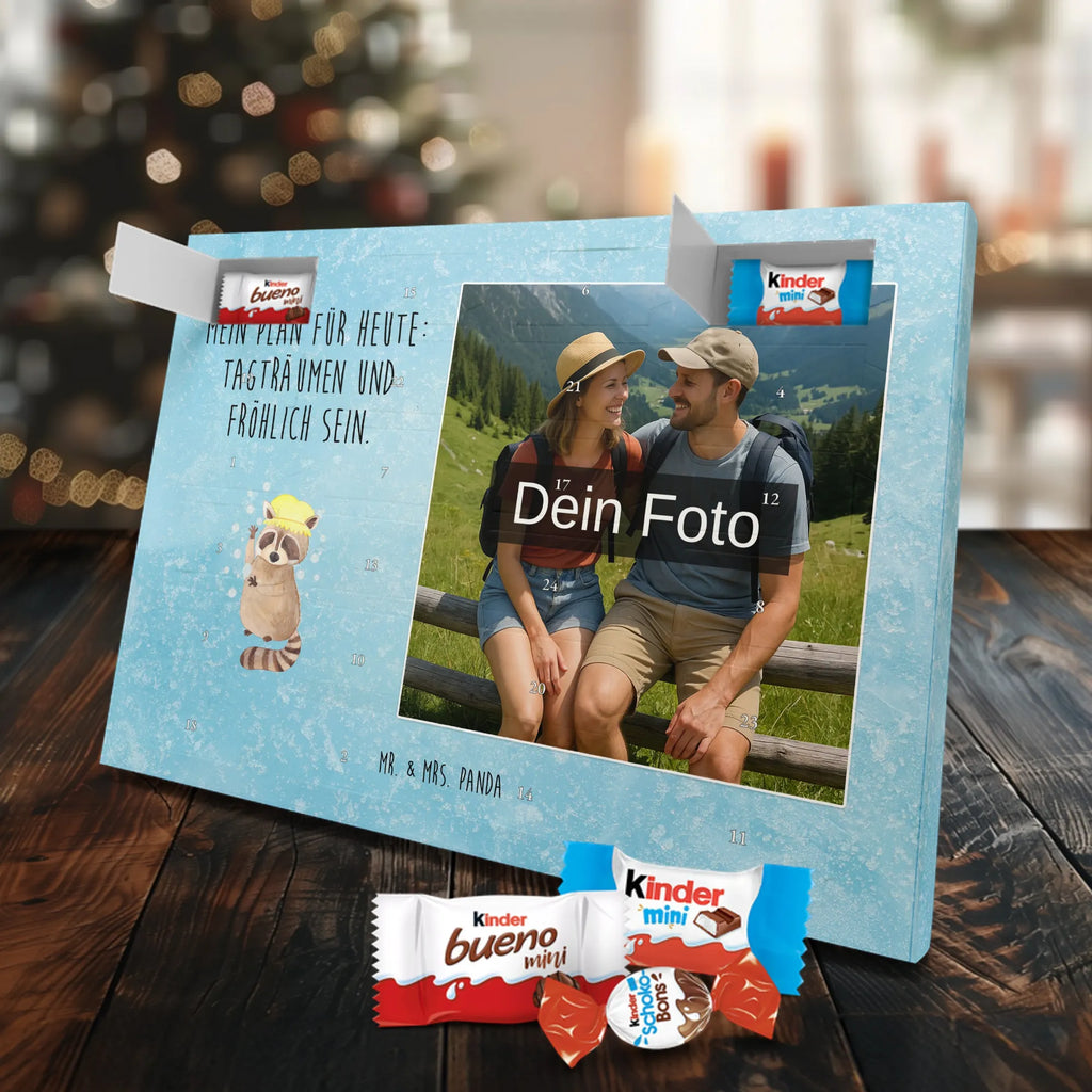 Personalisierter Schoko Foto Adventskalender Waschbär Personalisierter Schoko Foto Adventskalender, Gute Laune, Lustige Sprüche, Tiere, Tiermotive, Waschen, Seifenblasen, Fröhlich, Plan, Tagträumen, Waschbär