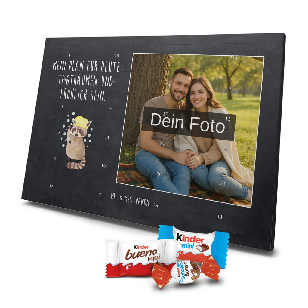 Personalisierter Schoko Foto Adventskalender Waschbär Personalisierter Schoko Foto Adventskalender, Gute Laune, Lustige Sprüche, Tiere, Tiermotive, Waschen, Seifenblasen, Fröhlich, Plan, Tagträumen, Waschbär