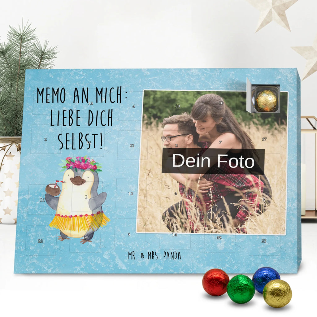 Personalisierter Schoko Foto Adventskalender Pinguin Kokosnuss Personalisierter Schoko Foto Adventskalender, Pinguin, Kokosnuss, Aloha, Hawaii, Pinguine, Urlaub