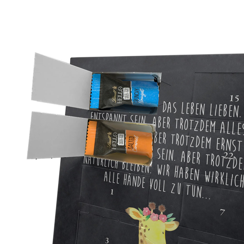 Personalisierter Schoko Foto Adventskalender Giraffe Blumenkranz Personalisierter Schoko Foto Adventskalender, Afrika, Wildtiere, Giraffe, Blumenkranz, Abenteurer, Selbstliebe, Freundin