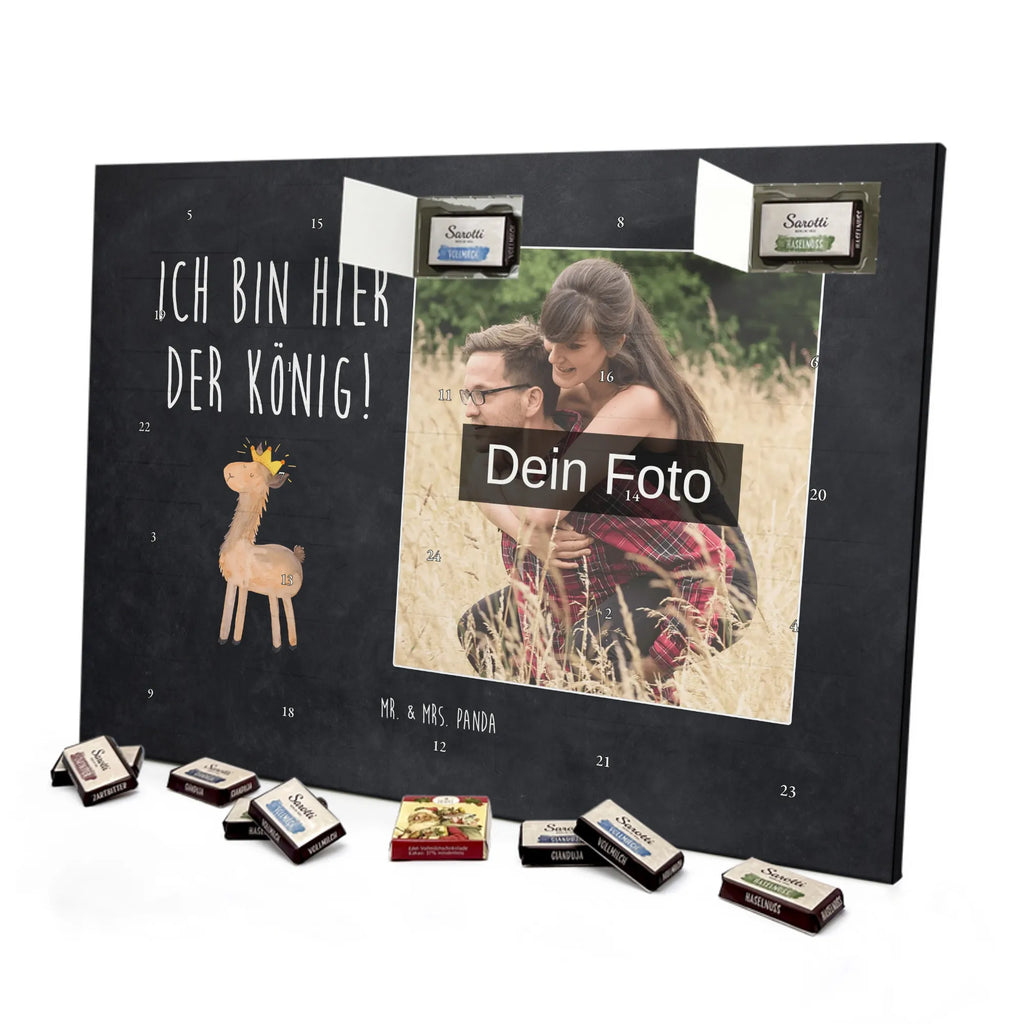  lama Król Personalisierter Schoko Foto Adventskalender, Alpaka, Lama, Mama, Freundin, Abi, Abitur, Kollegin, Büro Kollege, Papa, Lamas, König, Königin, Vorgesetzter, Chef