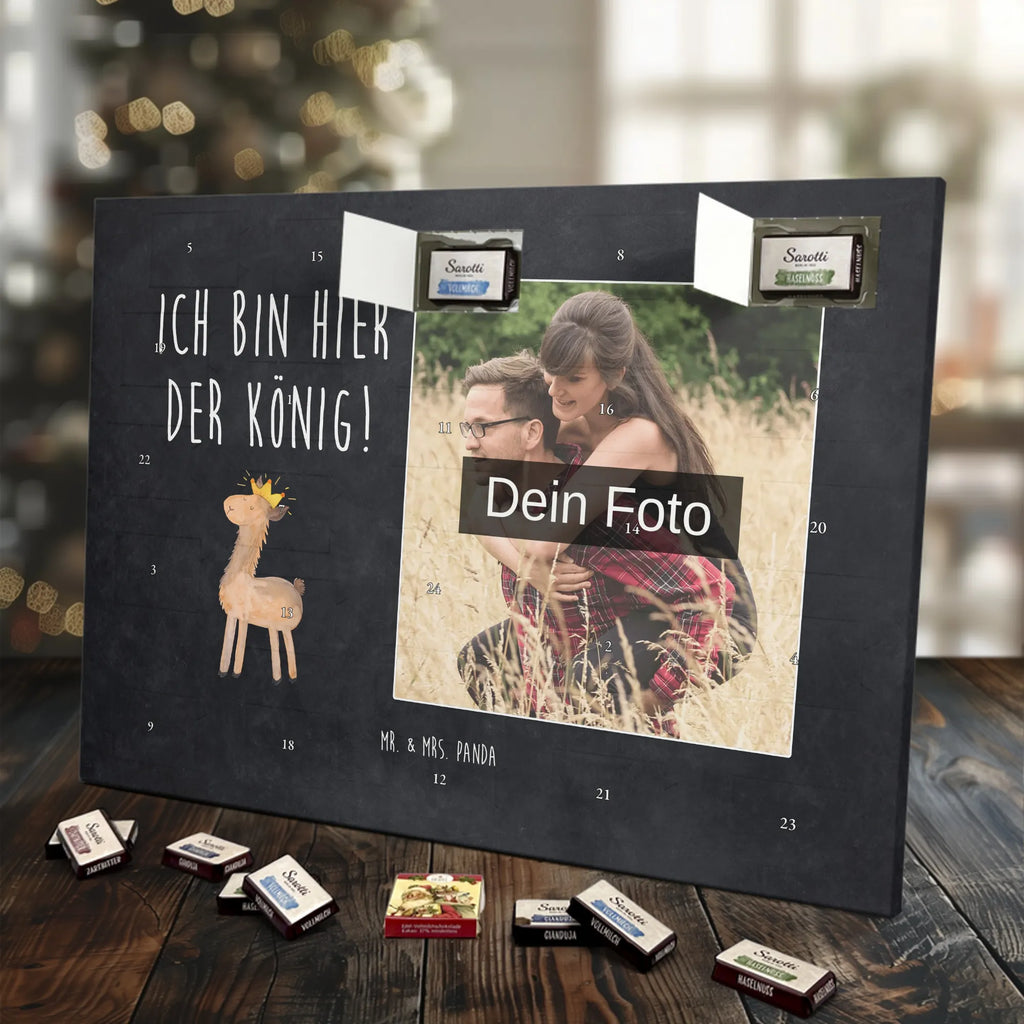  lama Król Personalisierter Schoko Foto Adventskalender, Alpaka, Lama, Mama, Freundin, Abi, Abitur, Kollegin, Büro Kollege, Papa, Lamas, König, Königin, Vorgesetzter, Chef