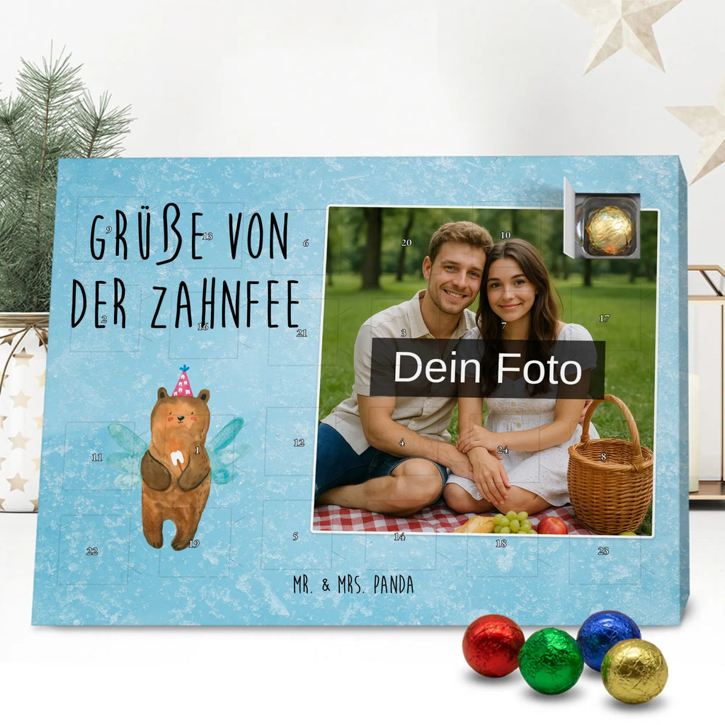 Personalisierter Schoko Foto Adventskalender Bär Zahnfee Personalisierter Schoko Foto Adventskalender, Teddybär, Teddy, Bär, Fee, Zahnfee, Milchzahn, Erster Zahn