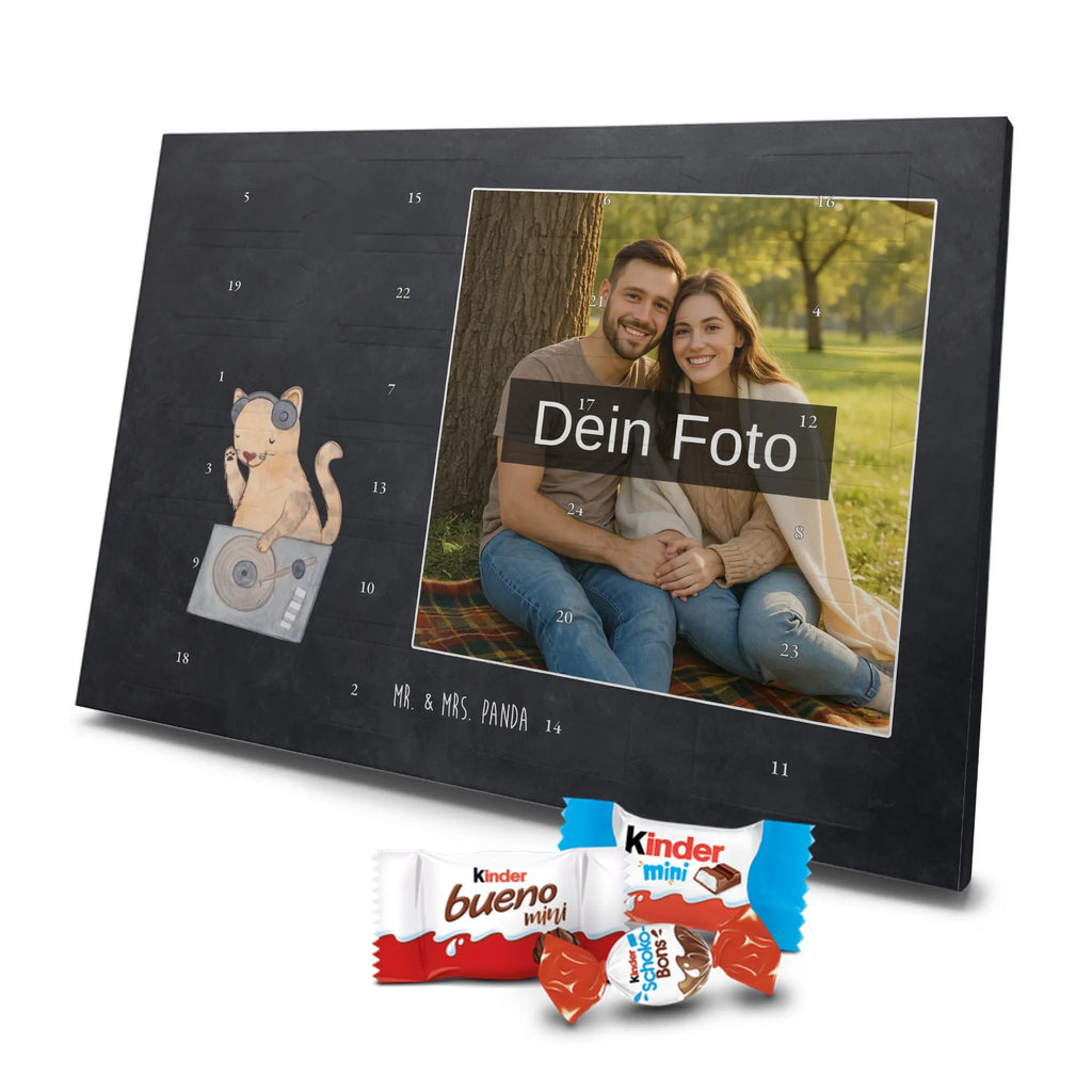 Personalisierter Schoko Foto Adventskalender Katze DJ Personalisierter Schoko Foto Adventskalender, Musikliebhaber, Geschenke Musiker, Instrumente, Tanzen, DJ, Club, Feiern, Katze, Disko