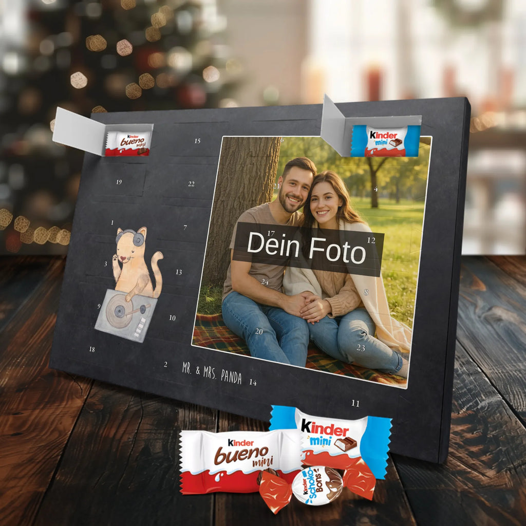 Personalisierter Schoko Foto Adventskalender Katze DJ Personalisierter Schoko Foto Adventskalender, Musikliebhaber, Geschenke Musiker, Instrumente, Tanzen, DJ, Club, Feiern, Katze, Disko