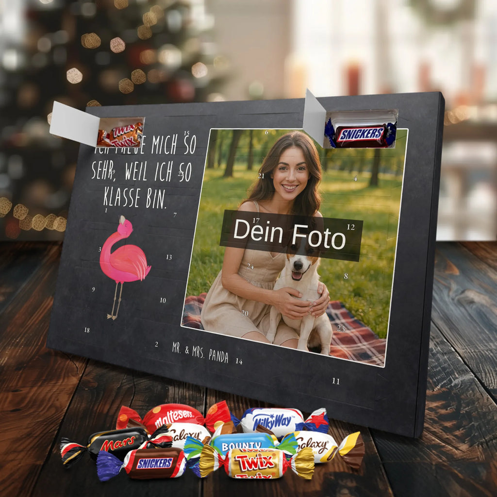  Flamingo Duma Personalisierter Schoko Foto Adventskalender, Flamingo, Schwester, Tochter, Beste Freundin, Selbstliebe, Selbstakzeptanz, Freundin, Mama, Freude, Stolz