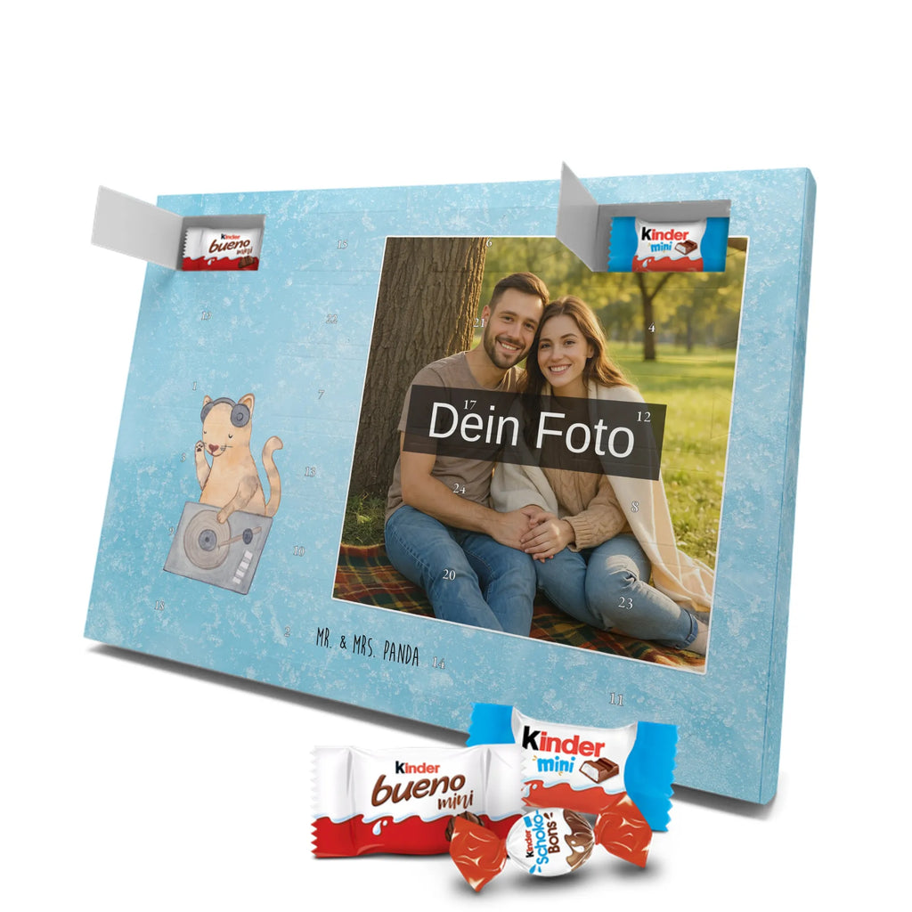 Personalisierter Schoko Foto Adventskalender Katze DJ Personalisierter Schoko Foto Adventskalender, Musikliebhaber, Geschenke Musiker, Instrumente, Tanzen, DJ, Club, Feiern, Katze, Disko