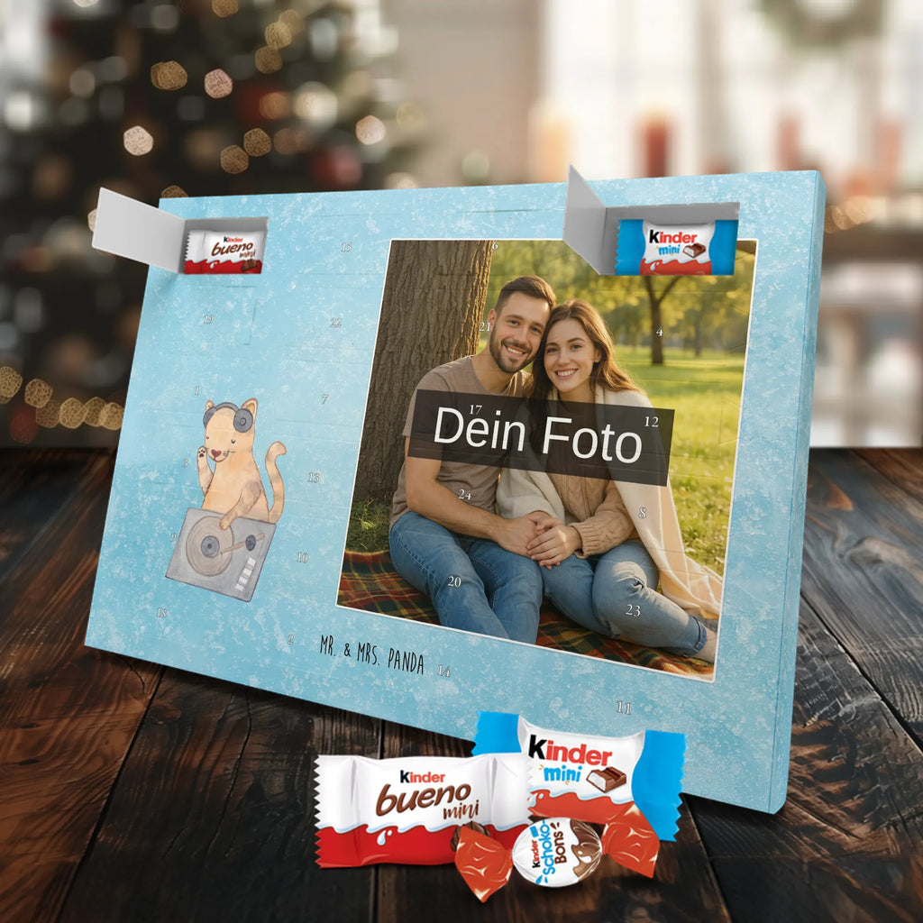 Personalisierter Schoko Foto Adventskalender Katze DJ Personalisierter Schoko Foto Adventskalender, Musikliebhaber, Geschenke Musiker, Instrumente, Tanzen, DJ, Club, Feiern, Katze, Disko