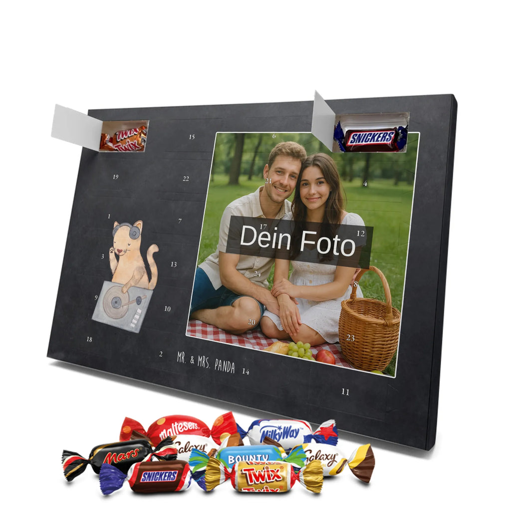Personalisierter Schoko Foto Adventskalender Katze DJ Personalisierter Schoko Foto Adventskalender, Musikliebhaber, Geschenke Musiker, Instrumente, Tanzen, DJ, Club, Feiern, Katze, Disko