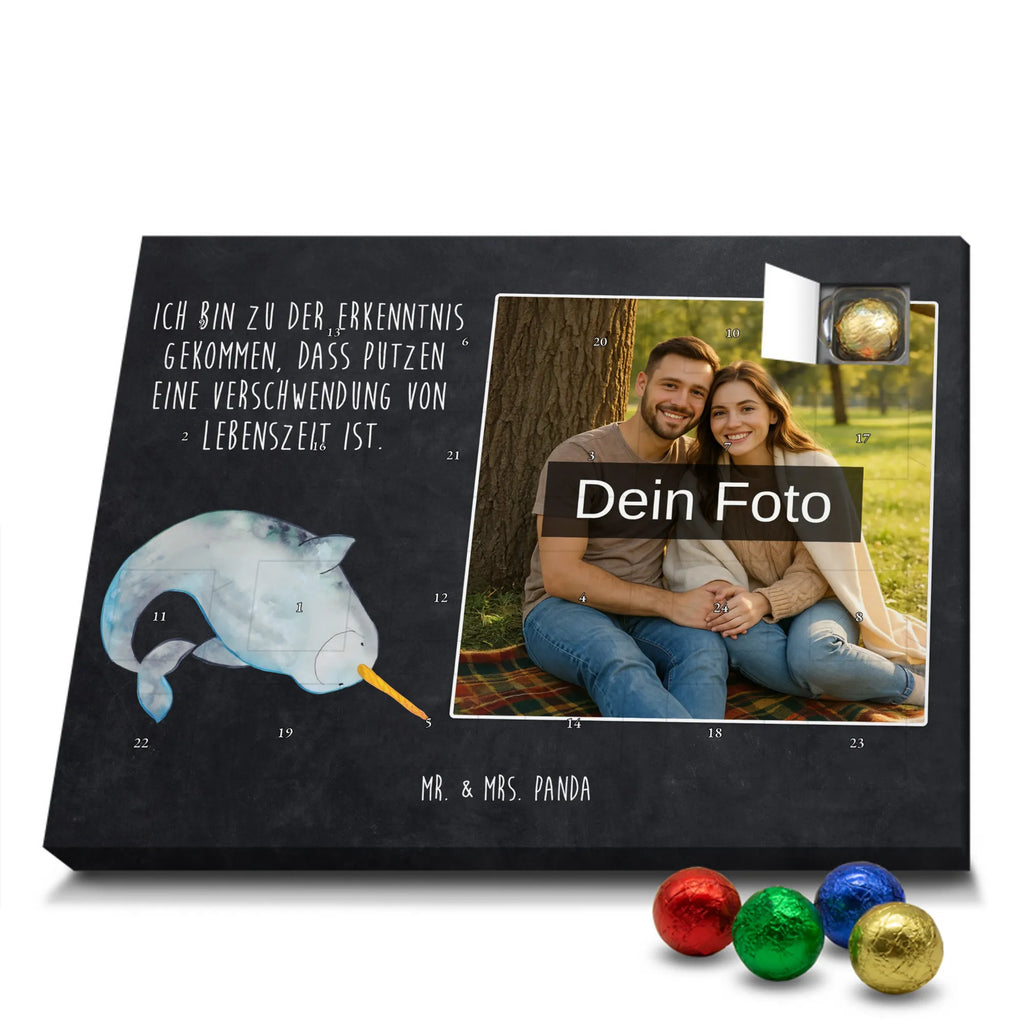  Narwal Personalisierter Schoko Foto Adventskalender, Meerestiere, Urlaub, Meer, Narwal, Aufräumen, Putzen, Junggesellin, Wal, Kinderzimmer, Hausfrau
